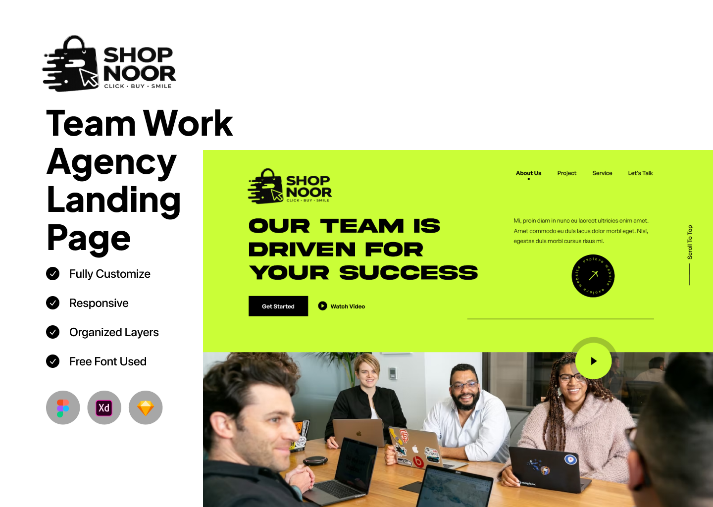 Team Work Agency Landing Page